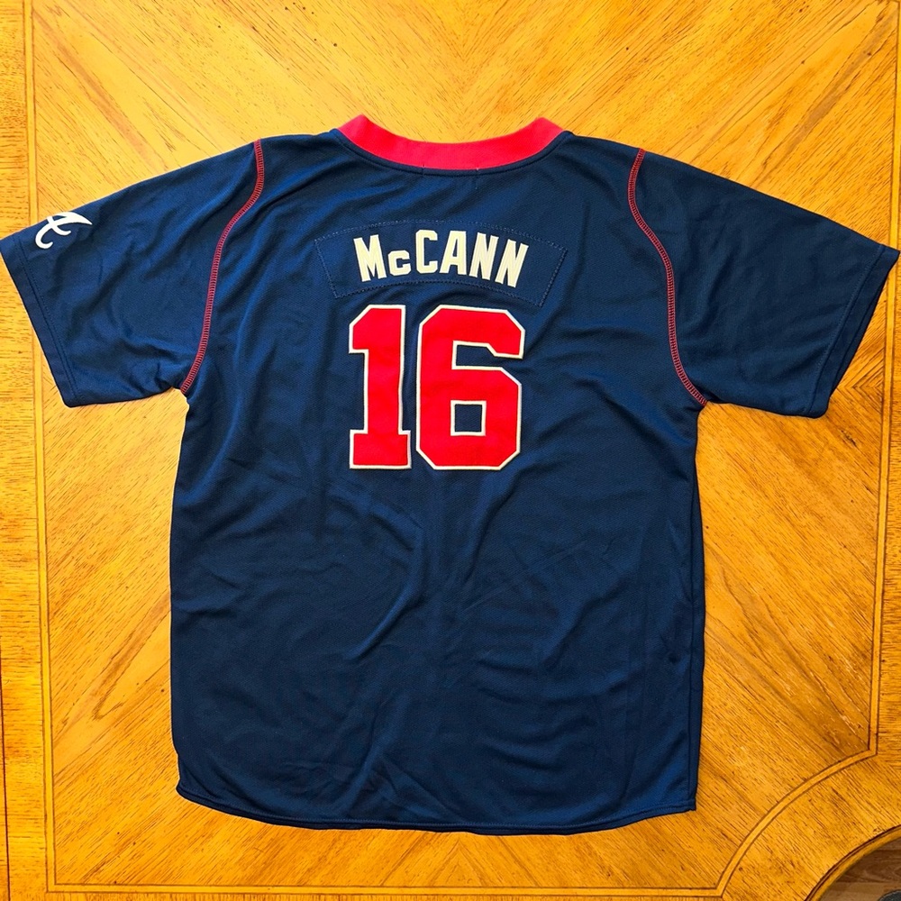 Nike Team Atlanta Braves Brian McCann #16 Youth Size XL Embroidered MLB Baseball